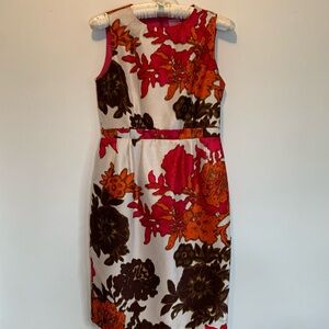 Eliza J Slub Satin Sheath Dress with Pockets